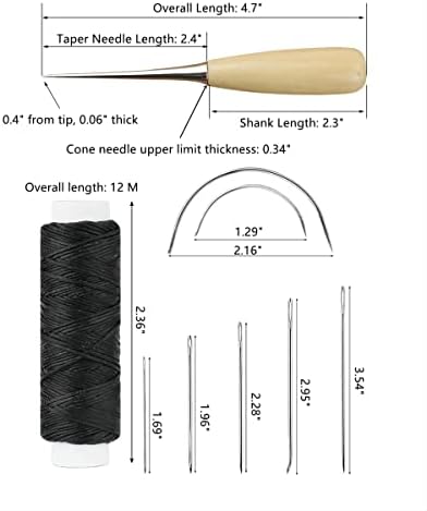 Conjunto de agulhas de costura manual VCCGY - 10 agulhas para estofamento, couro, lona de carpete Repai