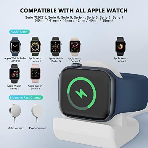 Awinner Compact Stand Compatível com Apple Watch Series7/SE & Series6/Série 5/Série 4/Série 3/Série 2/Série 1 - Modo Nightstand