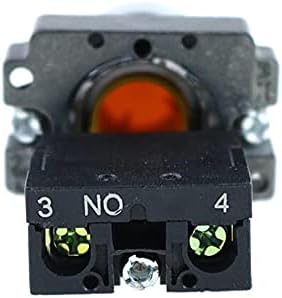 Uncaso 5pcs/lote XB2-BA51 Amarelo-Renset Momentário de Flush Cushbutton 1 N/O Push Buttern interruptor