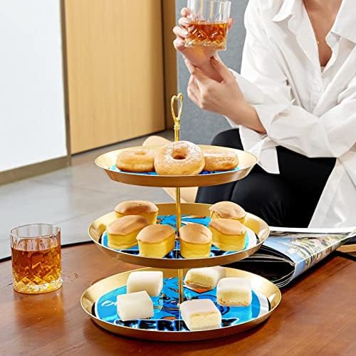 Mouse titular de cupcakes de 3 camadas, suporte de sobremesa, torre de cupcake para servidor de buffet de aniversário de festas de festas de chá