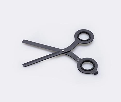 HMM Scissors de aço inoxidável com ferramenta de corte de caixa integrada e base-preto