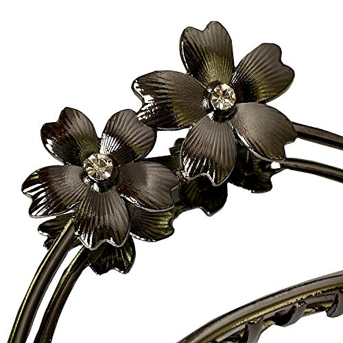 Tang Song 4pcs Flores duplas em forma de metal cabelos clipes de cabelo pegam barrette maxilha para