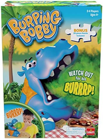 Bobby Bobby - o feed the Hippo, mas cuidado com seu arroto! Jogo - inclui um divertido quebra -cabeça colorido de 24pc por Golias