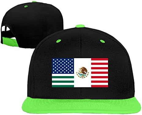Hifenli México Flag e USA Flag Hip Hop Cap Snapback Hat Boys Girls Meninas Chapéus de beisebol
