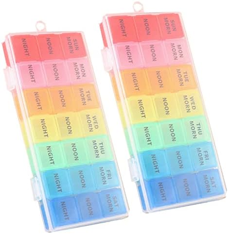 Caixa de kit de medicamento para viagens aquecidas 21 Recipiente de recipiente transparente Clear Organizer