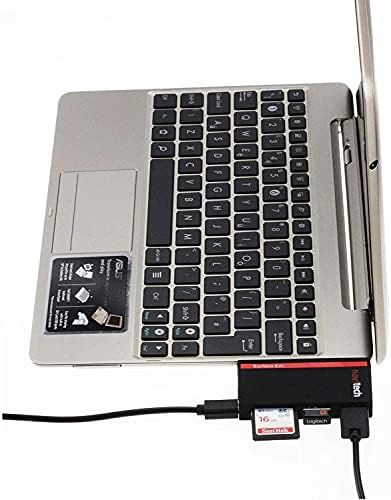 Navitech 2 em 1 laptop/tablet USB 3.0/2.0 Adaptador de hub/micro USB Entrada com SD/micro sd leitor