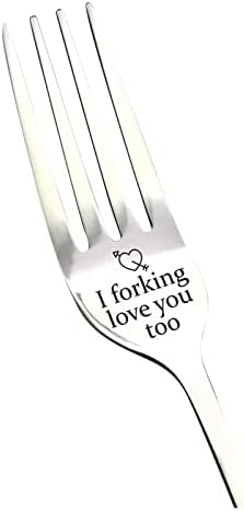 Valentine Gift Tableware Gravado Fork de Melhor Presente para o marido Madame Family and Friends Tableware