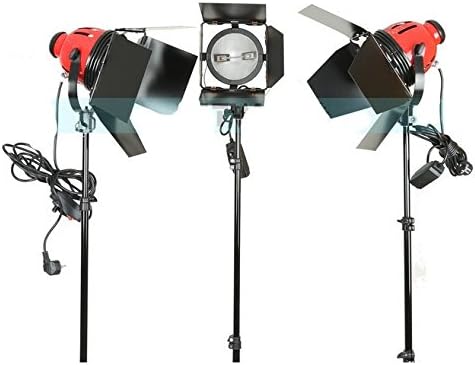 Gowe 3x 800W 220V Kit de iluminação de vídeo de estúdio contínuo com lâmpadas Tripé