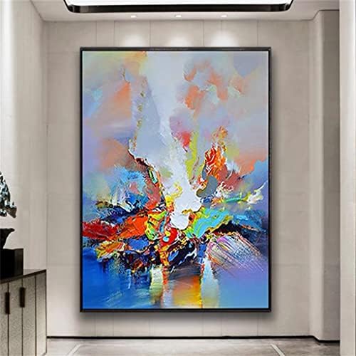 Liruxun pintada à mão colorida em aquarela abstrata paisagem pintura a óleo para sala de estar em casa