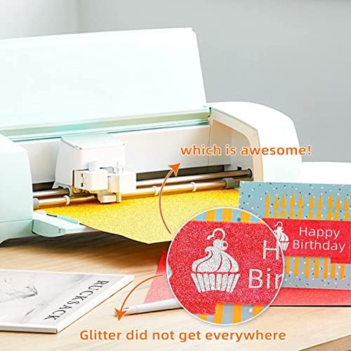 Glitter Cardstock Papel, 30 folhas de papel de glitter 250gsm, papel artesanal sparkle sparkle premium, 6 coloridas