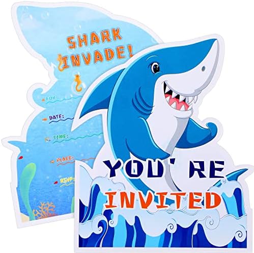 Zonon 30 peças convites de festa de aniversário com envelopes convites de festa na piscina sob os