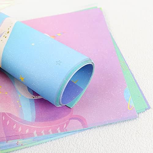Ocean Origami Paper 180 folhas 5,9 x 5,9 polegadas constelação de origami 8 diferentes cores colorida face impressa