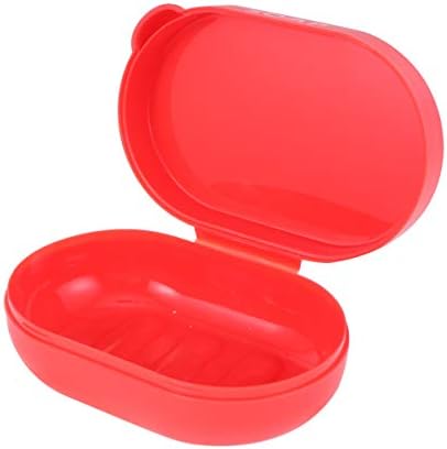 Excomparo Sopa Sopa economizador Soop Soop Soop Drening Caso Softer Soíaco Prova de caixa de compra do recipiente com tampa de tampa bandeja de louça para o banheiro da cozinha vermelha vermelha