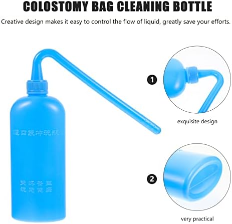 Garrafa de limpeza de bolsas de colostomia: 230 ml de ostomia para lavar suprimentos de colostomia de bolsa de