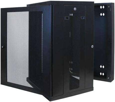 Tripp Lite - SRW12US 12U Gabinete do servidor de gabinete de rack de montagem de parede, articulada, preto de 20,5 de profundidade, com profundidade de switch