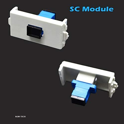 Placa de parede com 2 módulos LC duplex sc simplex, conectores de chave de fibra óptica Jack/plugue de montagem na parede Tampa da placa frontal para sistema de cabeamento