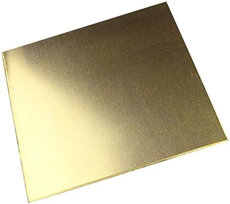 Placa de latão Yuesfz METAIS DE BRASS METAIS DE BRASS METAL METAL 200mmx200mm/8x8in, espessura: 3mm/0,11 polegada, 5 PCS Folha de cobre pura de cobre