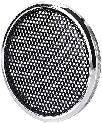 Capas de alto -falantes de Ashata, 2 PCs 1 polegada alto -falantes de áudio Decoração Grills Proteção cobre estojo de malha de aço, redonda