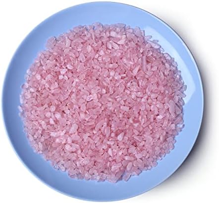 Rose Quartz 3,7 -4 Cristais de cura variam de cura e quartzo rosa lascas de cristal de pedra trituradas a granel 100g natural de reiki geme gemons meditação terapia de cristal grade de cristal
