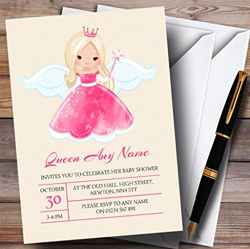 Convites de Princesa Rosa Princesa convites para chá de bebê