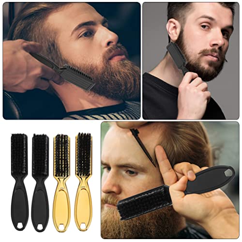 Acessórios para estilo de cabelo do doool 4pcs barbeiro pincel de fade masculino barba pincel de pescoço de