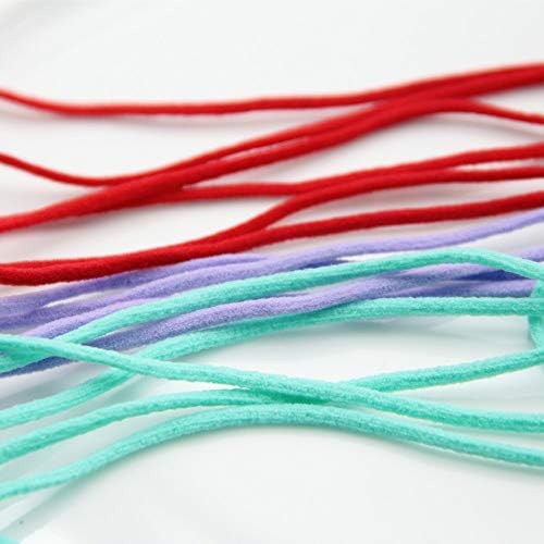 Irisgardenn 3mm de 3 mm de borracha elástica colorida corda pendurada corda redonda elástica faixa de cordão Diy Crafts Costura Acessórios para vestuário - 10 jardas - 3mm