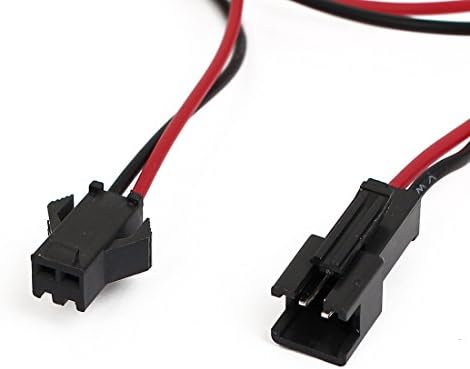 Aexit 4 Pares Acessórios de áudio e vídeo de 2 terminal Male Socket fêmea El conector de cabo de fio conectores e adaptadores de 300 mm de comprimento
