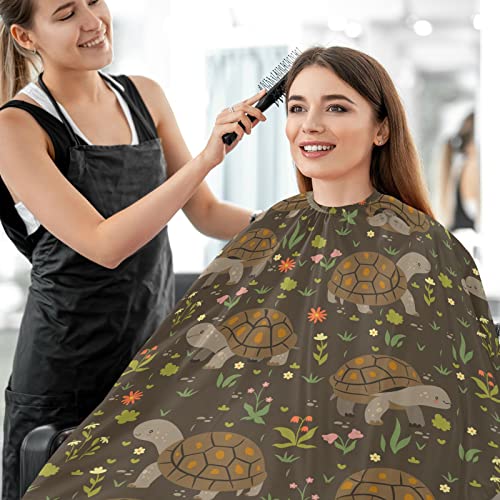 VISESUNNY barbeiro capa fofo animal animal retro floral poliéster corte de cabelo salão de salão de salão de