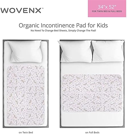 Almofadas de incontinência orgânica do wovenx para crianças e crianças - 5 camadas Protetores