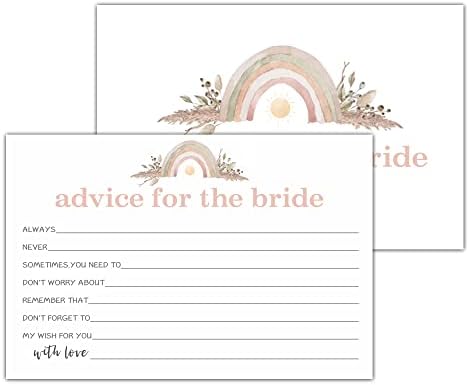 Aconselhamento floral do arco -íris para os cartões de noiva, conselhos de casamento para a noiva