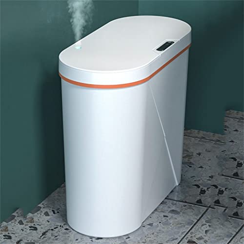 Zsedp spray lixo inteligente pode eletrônico automático lixo doméstico para banheiro banheiro banheiro banheiro estreito Locais Locais Bin Sensor Bin