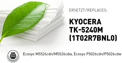 Cartuchos de toner kmp para kyocera tk-5240m magenta remanufaturada para ecosys m5526cdn, ecosys m5526cdw,