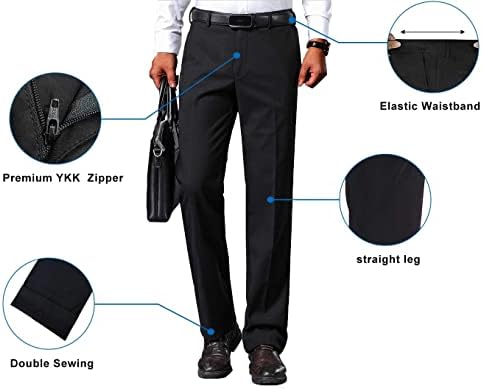 Calças de cintura expansível escondidas e aconchegantes masculinas | Textura esticada premium weave work to weekend calça