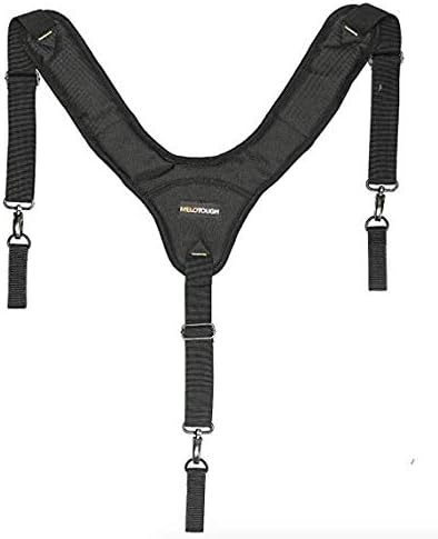 Melotough Tool Belt Suspender 3 pontos Suspenders acolchoados mais 3 loop de suspensório de embalagem e cinto de trabalho de nylon de 2 com fivela de metal robusta de liberação pesada com liberação pesada