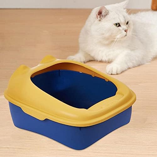 Caixa de areia de gato de cachorro Aberto da bandeja de ninhada de estimação de estimação semi