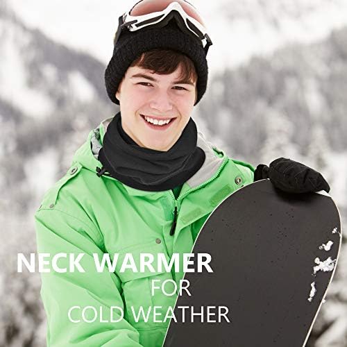 McTi Garda de pescoço mais quente lã de lã de inverno Chapéu de gorro para esqui de ciclismo de fechamento elástico