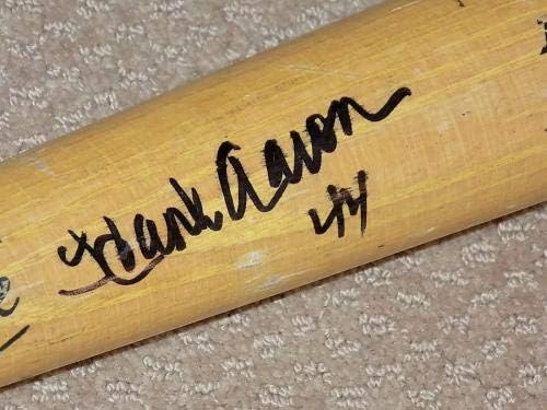 Hank Aaron Adirondack assinou o taco de tacos Atlanta Braves Hof JSA - Bats MLB autografados