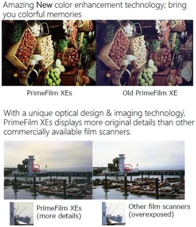Pacific Image PrimeFilm XES Film Scanner. Scanner de filme e slides de 35 mm. Filme manual e varredura de slides.