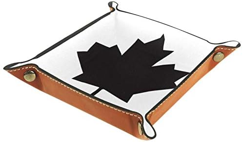 AISSO Canadá bandeira de folha de folhas Organizador de manobrista para carteiras, relógios, chaves, moedas, telefones celulares e equipamentos de escritório