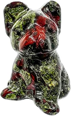 Estátua de cachorro de pedra preciosa neyisaa, cura, escultura de estatuetas de pedra de pedra, decoração de