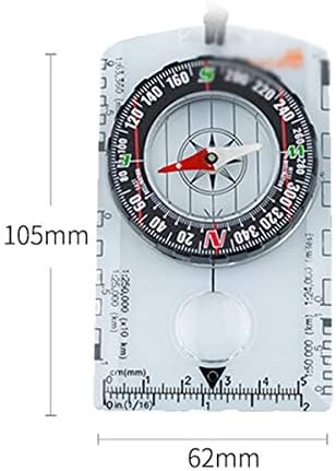 Czdyuf Multifuncional Map Compass, North Needle, Orientando Profissional Profissional de alta precisão Portátil Sports Map Scale