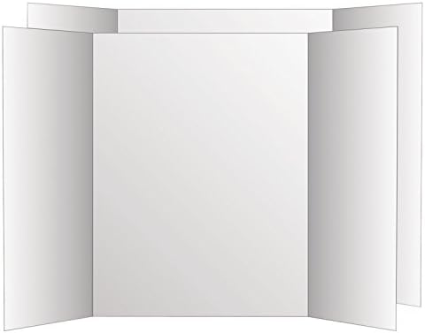 ECO BRITES 26790 Two Centro Tri-Fold Poster Board, 36 x 48, branco/branco, 6/caixa