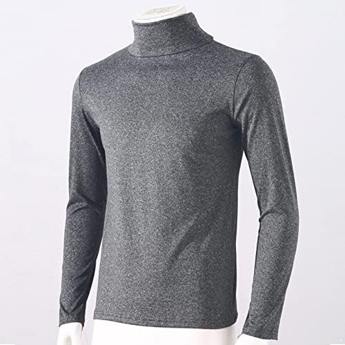 iiniim térmica para homens em clima frio manga comprida tartaruga mock pescoço de camisa de camisa de camiseta