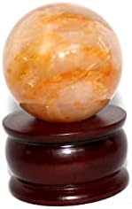 Jet citrina 45-50 mm Esfera de bola Gemstone A+ Cristal esculpido altar de cristal devocional devocional 250