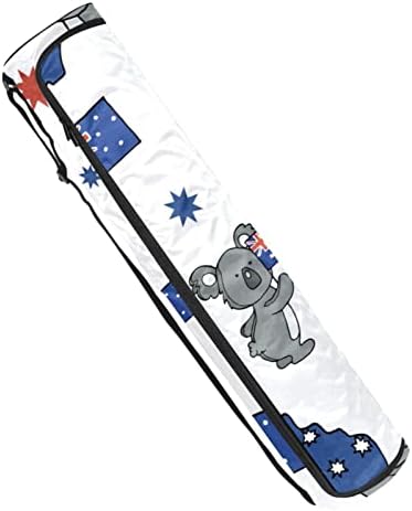 Kolar segura as bandeiras da Australia Bolsa de ioga Bolsa de ioga Full-Zip Yoga para homens, Exercício de ioga transportadora com cinta ajustável