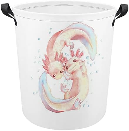 Adorável axolotl grande cesta de cesto de cesta de lavagem de lava