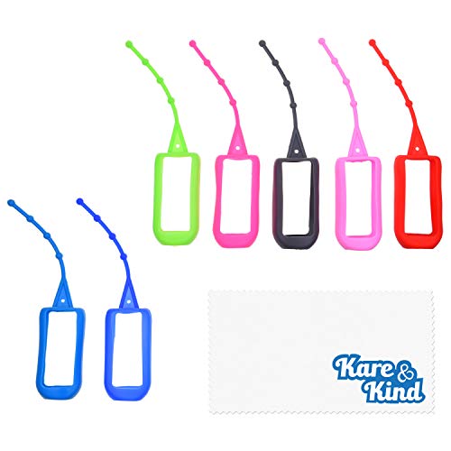 Kare & Kind 7x Silicone Hand Sinitizer Casos de proteção - suportes suaves suaves para garrafas de 50 ml - vem
