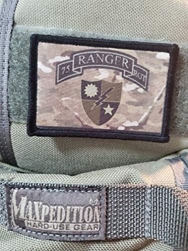 75º Ranger Batallion Moral Patch Militar Tactical. 2x3 gancho e loop fabricados nos EUA perfeitos