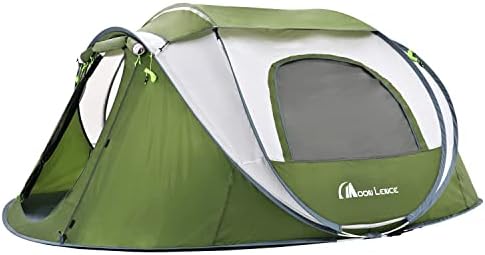 LONE LENCE POPEL TRUNTA 4 Pessoas Camping Tenda Percentada à prova d'água 3 janelas de malha ventilada, 2 grandes