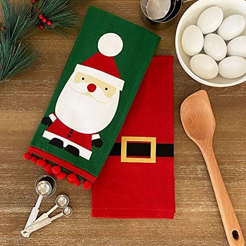 ELRENE CASA FASHIONS Feliz Natal e Joy Sentimentos Algodão Christmas Holiday Toalhas de cozinha/toalhas de prato/toalhas de mão